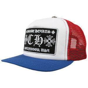 クロムハーツ メッシュキャップ CH TRUCKER CAP 青&赤