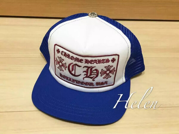 即納 クロムハーツ CH Trucker Cap クロムハーツ 青白