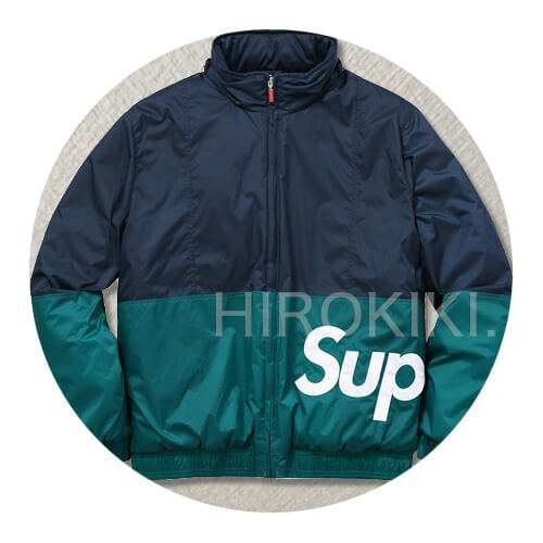 シュプリームコピー FW18 シュプリーム SIDELINE LOGO PARKA JACKET NAVY 18011104