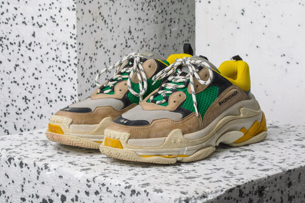 2018AW バレンシアガスーパーコピー 入手困難 激レア Triple S イエロー グリーン 8013104