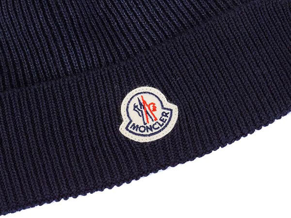 モンクレール帽 スーパーコピー ニット帽 00217 00 04957 742 NAVY ネイビー ニットキャップ メンズ レディース