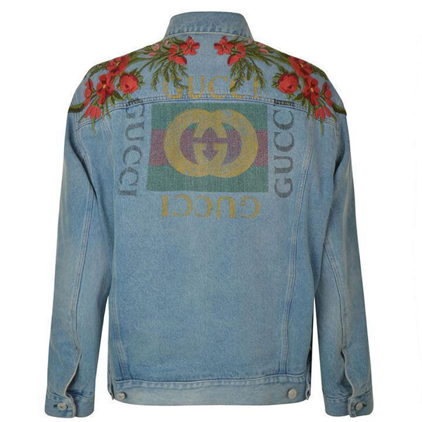 グッチ スーパーコピー EMBROIDERED STONE DENIM JACKET デニムジャケット 8031022