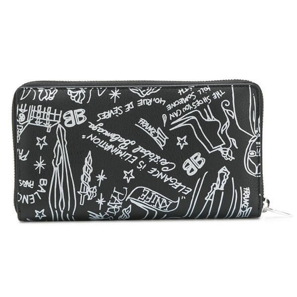 バレンシアガ 長財布 Classic Money Graffiti Wallet 8032217