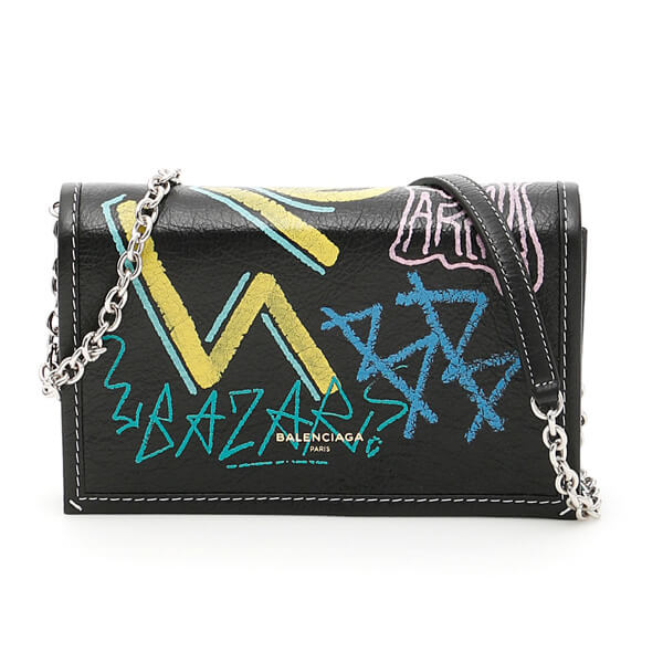 バレンシアガ スーパーコピー ショルダーバッグ ポシェット 497938 0FE0N 1060 Graffiti Bazar clutch