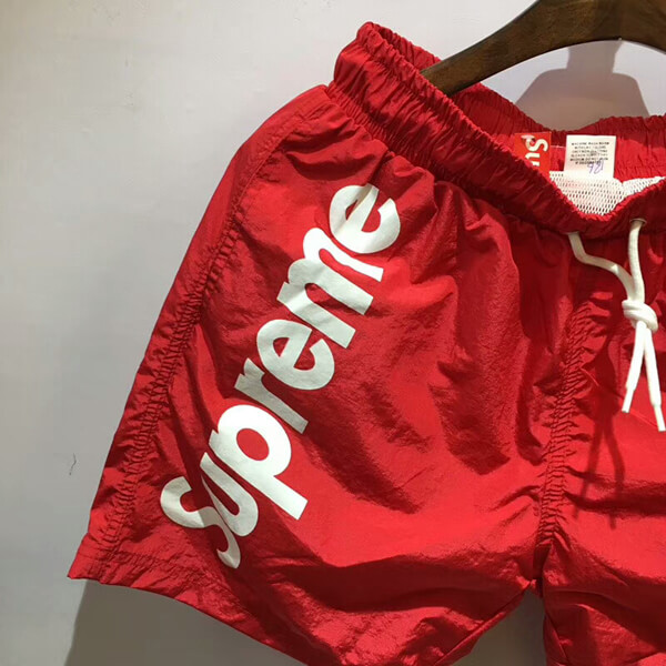 18AW シュプリームスーパーコピー シュプリーム Split Logo Water Short 水着 Red 8050208