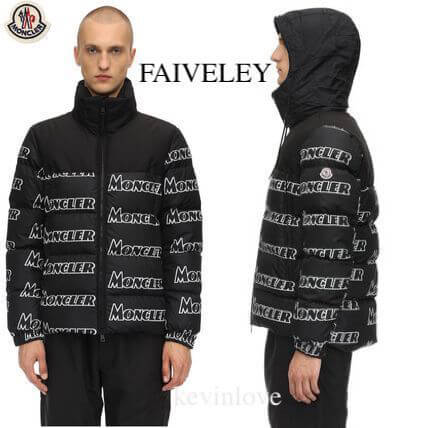 モンクレール 19/20AW ロゴプリントダウン FAIVELEY ブラック 9082111