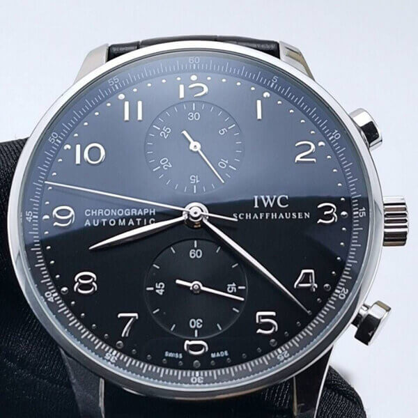 IWCコピー ポルトギーゼ クロノ IW371447メンズ 自動巻き ステンレス ブラック