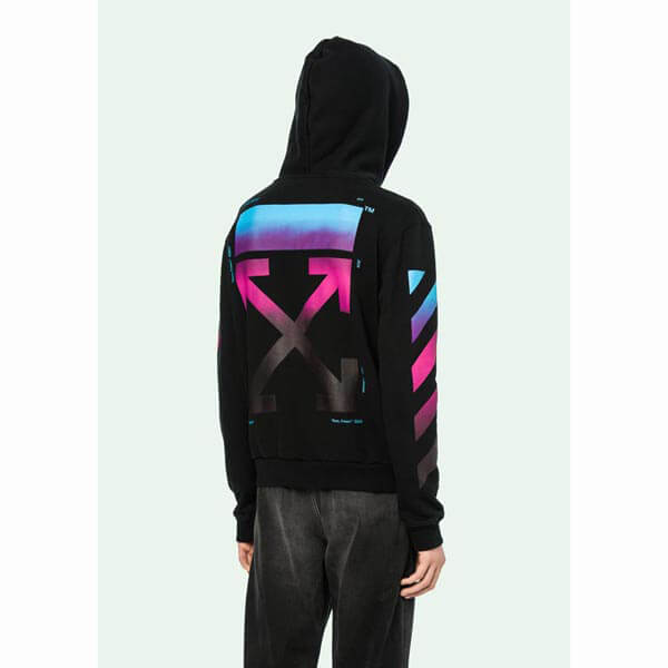 オフ ホワイト レプリカ パーカー 激安 OFF WHITE BLACK GRADIENT ZIPPED HOODIE 20040224