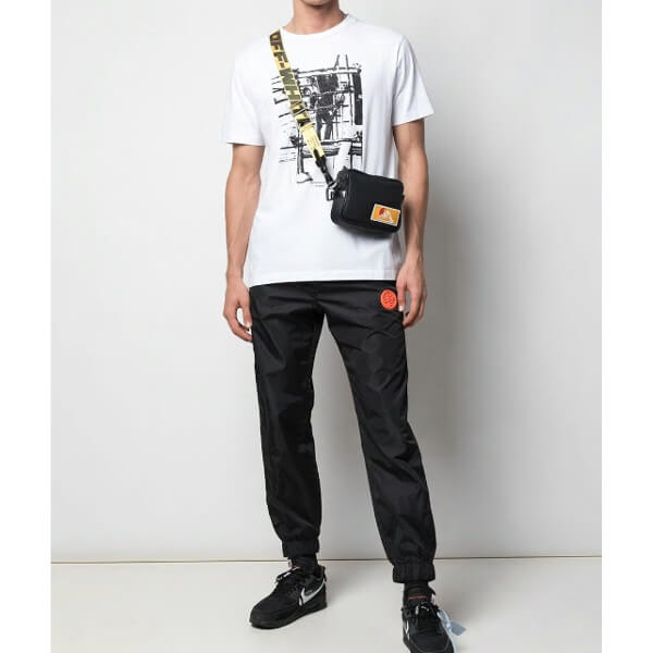 20AW【Off-White】 コピー メンズ スリムフィット Tシャツ OMAA027F19185007 0110 激安