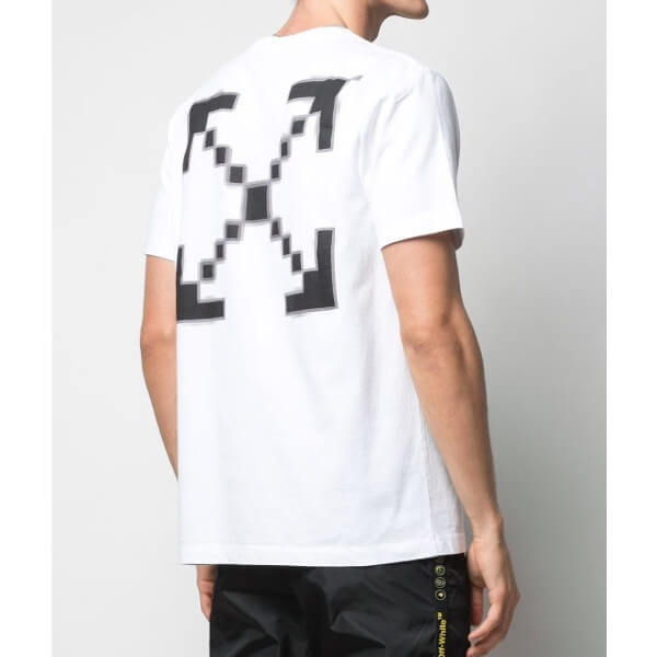 20AW【Off-White】 コピー メンズ スリムフィット Tシャツ OMAA027F19185007 0110 激安