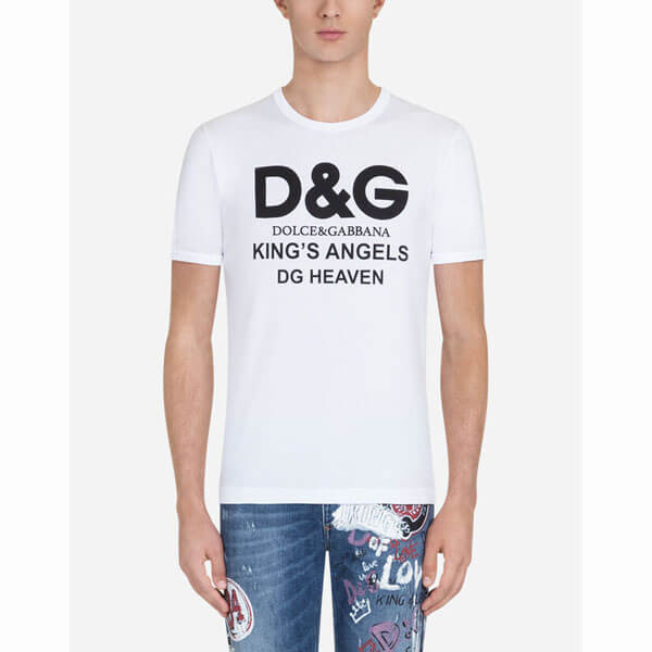 Dolce&Gabbana Tシャツ コットン D&Gプリント 2色 G8IV0TFU7EQW0800