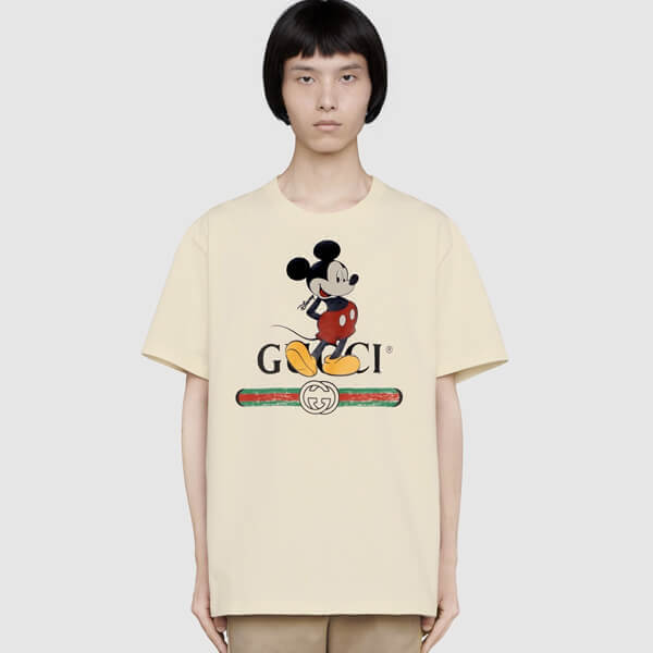 ディズニー グッチ スーパーコピー オーバーサイズ Tシャツ 3色 565806 XJB66 9756