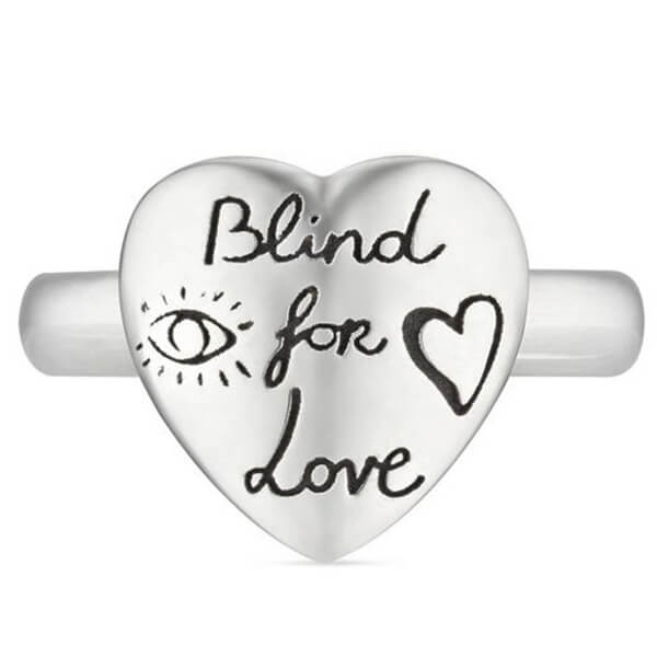 ☆即発☆グッチシルバー“Blind For Love”ハートリング YBC499937001