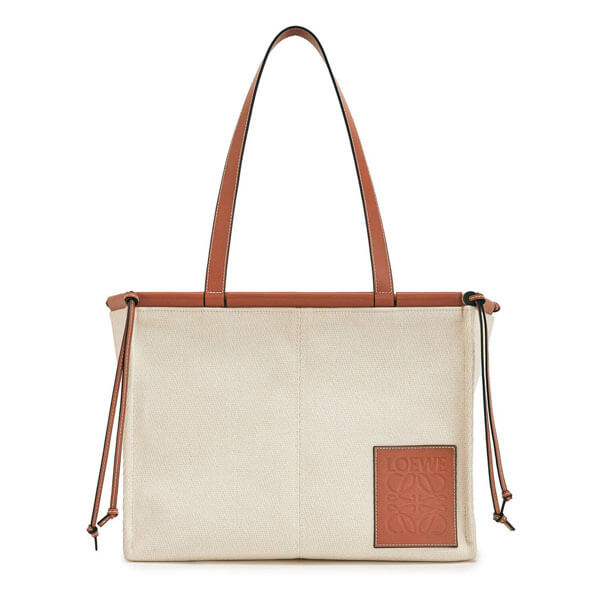 ロエベ クッショントート コピー Cushion small leather-trimmed canvas Tote bag 330.02AA93