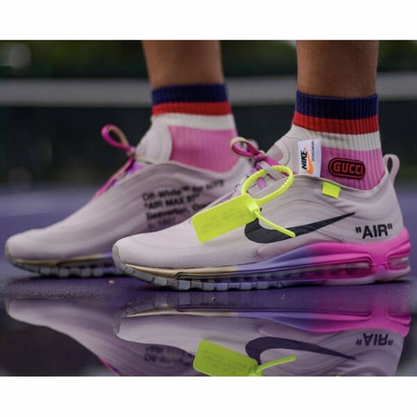 オフ ホワイト ナイキ エアマックス スニーカー コピー ナイキ ランニングシューズ Off-White  Air Max 97 Serena Williams エアマックス97 AJ4585-600