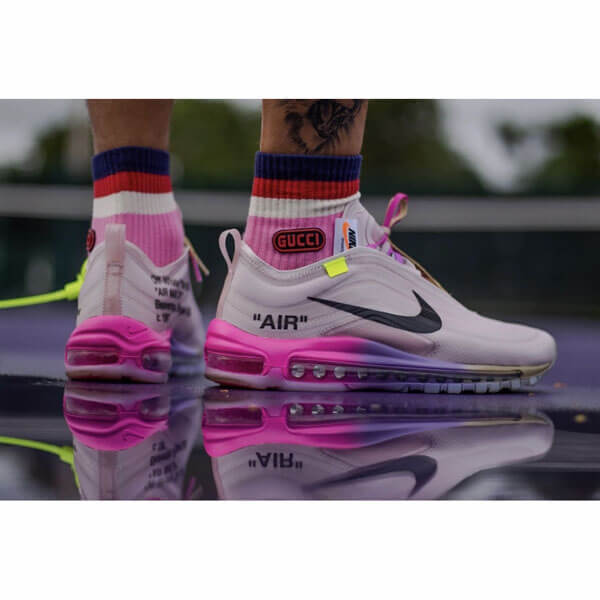 オフ ホワイト ナイキ エアマックス スニーカー コピー ナイキ ランニングシューズ Off-White  Air Max 97 Serena Williams エアマックス97 AJ4585-600