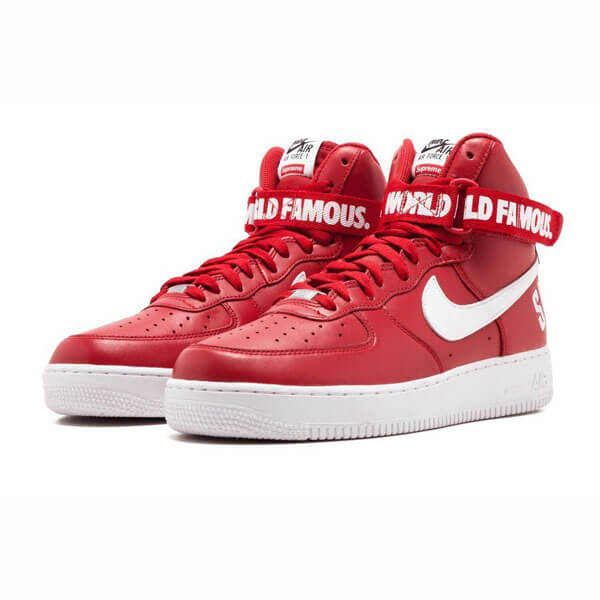 【シュプリーム x 】シュプリーム x ナイキ スニーカー コピー 激レア シュプリーム Air Force 1 High "World Famous Red" 698696 610