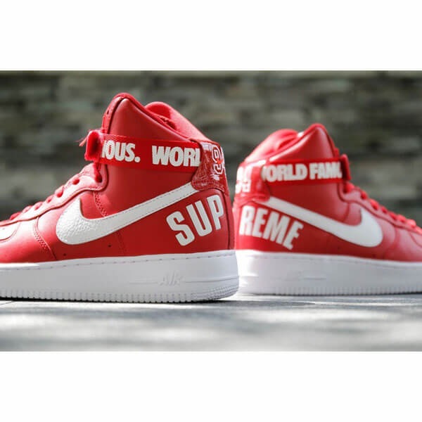 【シュプリーム x 】シュプリーム x ナイキ スニーカー コピー 激レア シュプリーム Air Force 1 High "World Famous Red" 698696 610