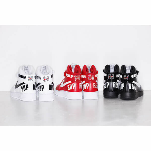 【シュプリーム x 】シュプリーム x ナイキ スニーカー コピー 激レア シュプリーム Air Force 1 High "World Famous Red" 698696 610