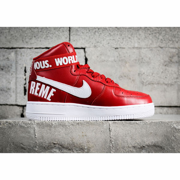 【シュプリーム x 】シュプリーム x ナイキ スニーカー コピー 激レア シュプリーム Air Force 1 High "World Famous Red" 698696 610