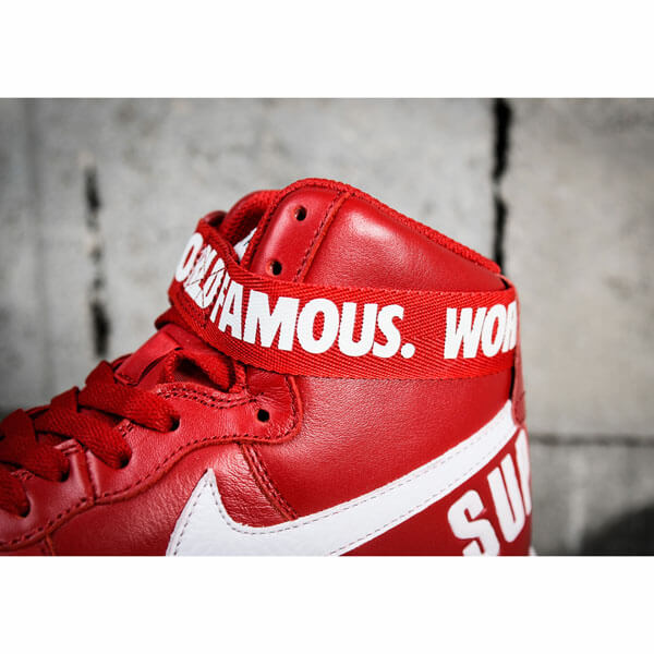 【シュプリーム x 】シュプリーム x ナイキ スニーカー コピー 激レア シュプリーム Air Force 1 High "World Famous Red" 698696 610