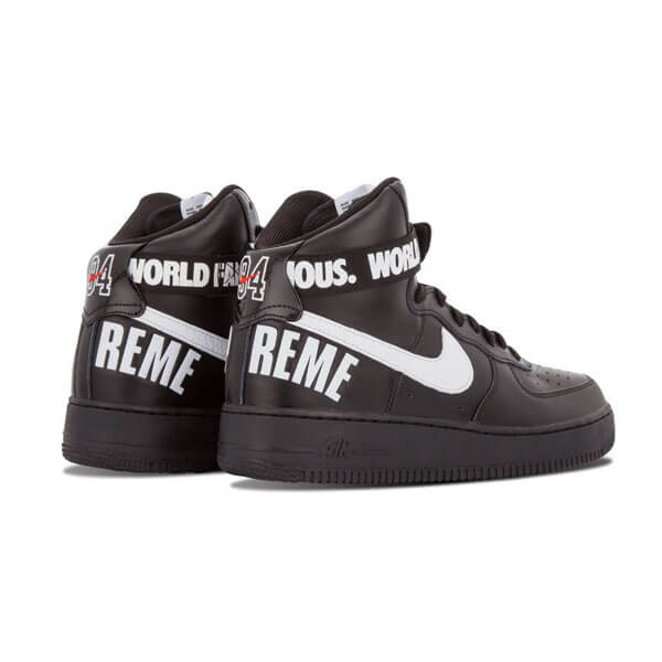 シュプリーム x ナイキ スニーカー コピー 激レア シュプリーム Air Force 1 High "World Famous Black"698696-010