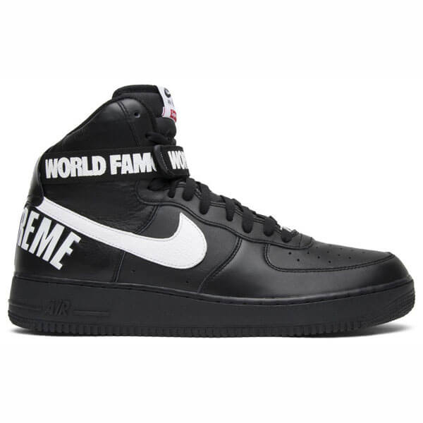 シュプリーム x ナイキ スニーカー コピー 激レア シュプリーム Air Force 1 High "World Famous Black"698696-010