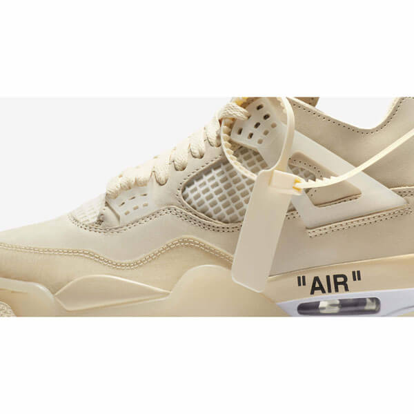 ナイキ オフ ホワイト スニーカー コピー ウィメンズ エアジョーダン ４ レトロ セイル コラボ  x Off-White Wmns Air Jordan 4 Retro Sail  CV9388-100