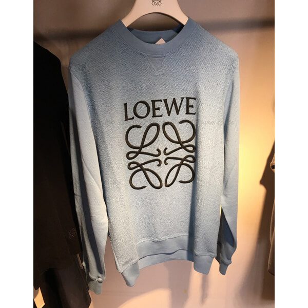 【18AW NEW】ロエベ トレーナー 偽物_women/Anagram Sweatshirt スウェット/ブルーH616337W01232