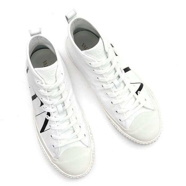 ヴァレンティノ VLTN ヴァレンティノ ハイカット スニーカー コピー レザー_WHITE2011160