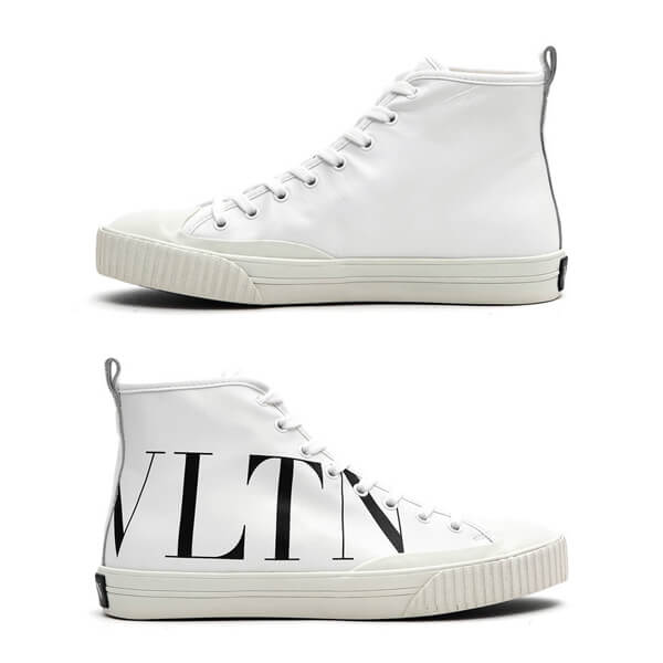 ヴァレンティノ VLTN ヴァレンティノ ハイカット スニーカー コピー レザー_WHITE2011160