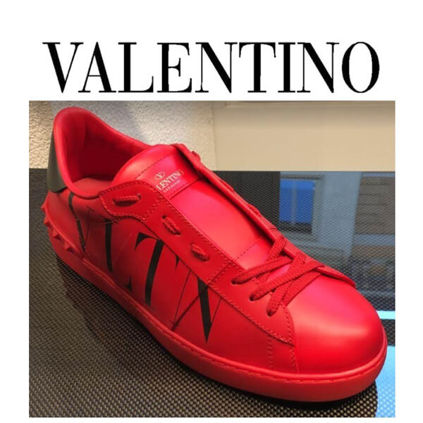 ◆ヴァレンティノ スニーカー コピー◆ヴァレンティノ OPEN SNEAKER WITH VLTN PRINT◆本革◆TY2S0830XZUJV7