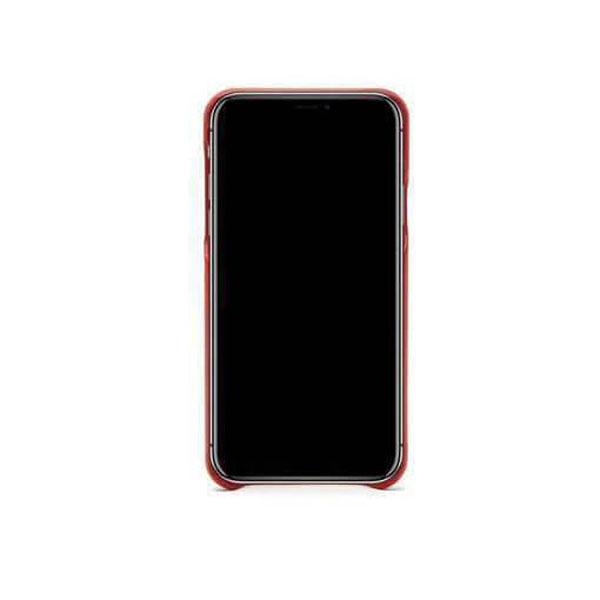 ロエベ ケース コピー iPhoneX レザーケース レッド シンプル ロゴ入り2020101408