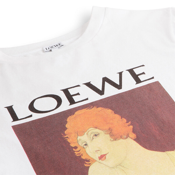 【19SS NEW】ロエベ Tシャツ コピー_women / T Shirts / ポートレイト ホワイトH6109900CR5