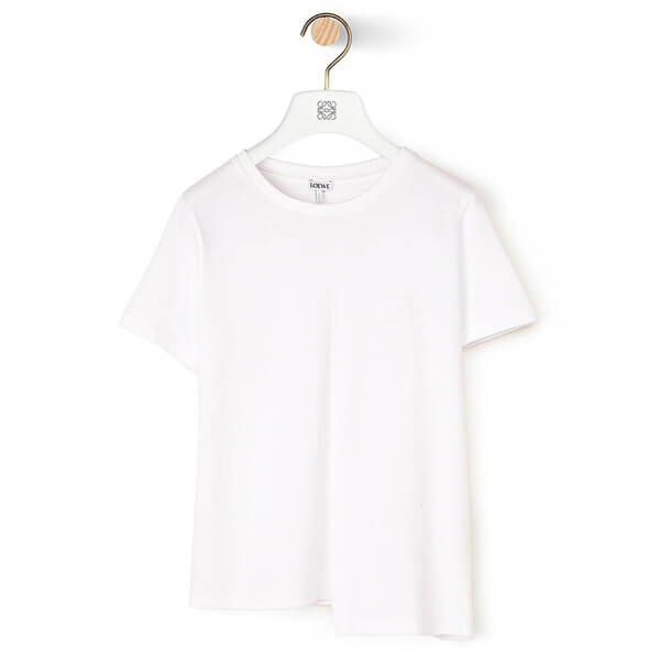 【20SS NEW】ロエベ Tシャツ 偽物 アナグラム ロエベ_women/Asymmetric Anagram T-Shirt TシャツH6109900CR9