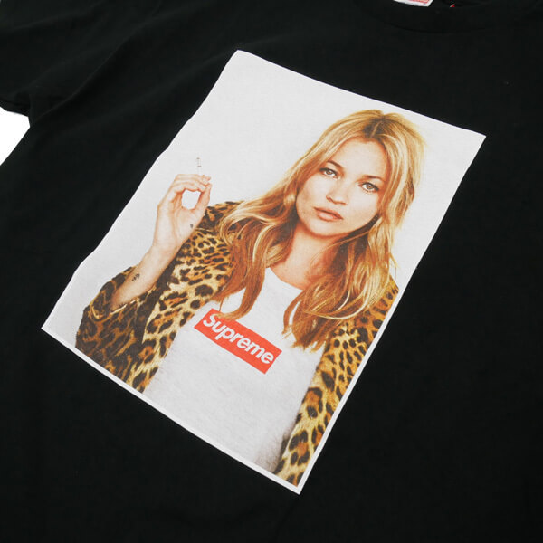 シュプリーム SS12 KATE MOSS TEE 黒 （シュプリームステッカー付き）201116B143