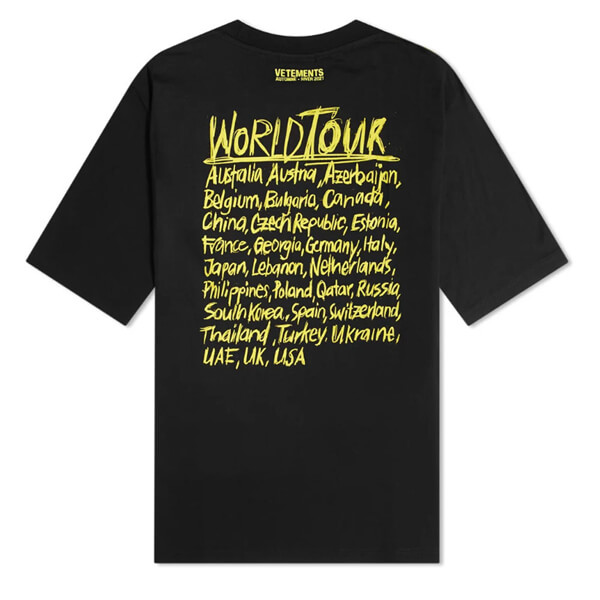 ヴェトモンコピー 日本未入荷 WORLD TOUR OVERSIZED TシャツAW201116B14808