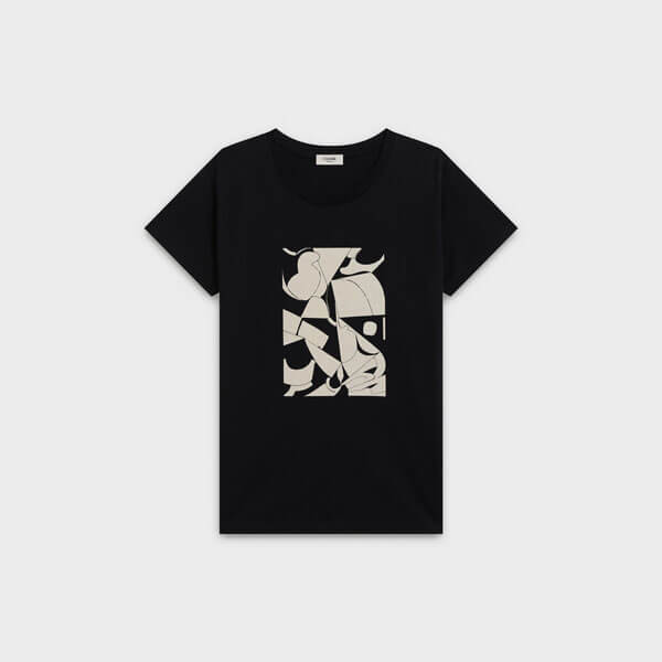 【セリーヌ】コピークラシック Tシャツ/「ARTWORK」プリント2X308198H01OB