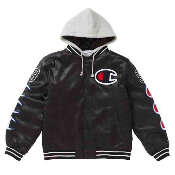 シュプリーム champion 偽物 シュプリーム ボックス ロゴ パーカーHooded Satin Varsity Jacket20D11C5