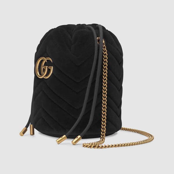 2020最新/限定 バケットに目が釘付け★グッチ偽物【グッチ】GG Marmont Velvet Bucket BagM87032