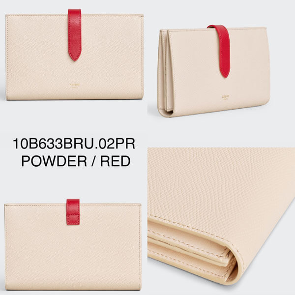 セリーヌ【入手困難】コピー人気STRAP WALLET Lサイズ 長財布 パスポート 10B633BFP