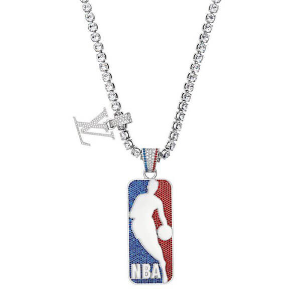 ルイヴィトン×NBA コピー コラボ！ルイヴィトンロゴ ストラス ネックレス MP2856