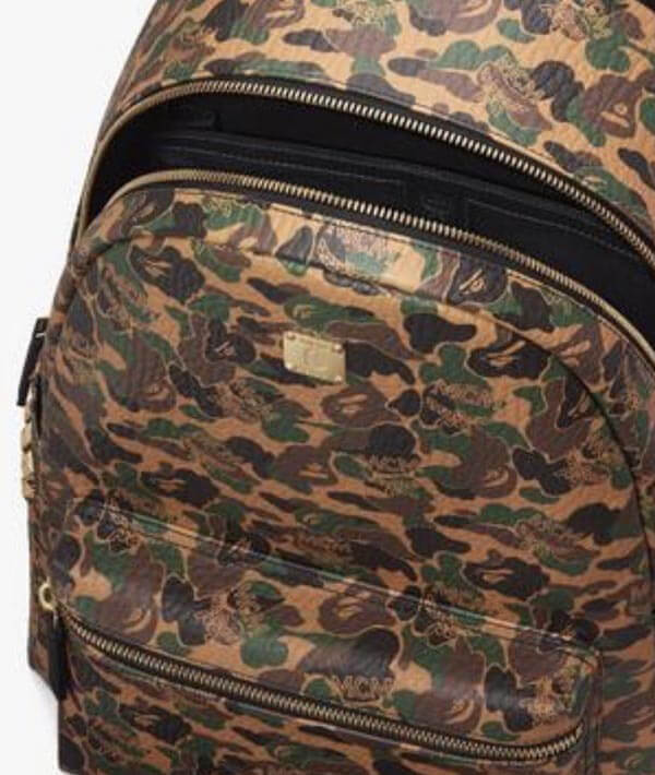 【エムシーエム x Bape】エムシー エムリュック 偽物 限定品☆Stark バックパック Camo Visetos24CO2