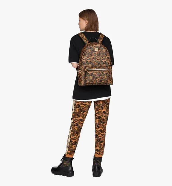 【エムシーエム x Bape】エムシー エムリュック 偽物 限定品☆Stark バックパック Camo Visetos24CO2