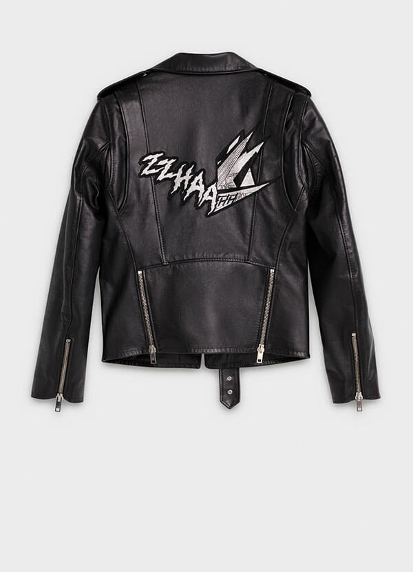 【セリーヌ】コピー2019SS CLASSIC BIKER / ZZHAA ZOW PATCH (Black) 2E242297D.38NO