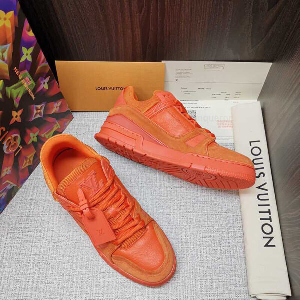 ルイヴィトンスーパーコピー  スニーカー Trainers Orange Virgil AblohM690A73