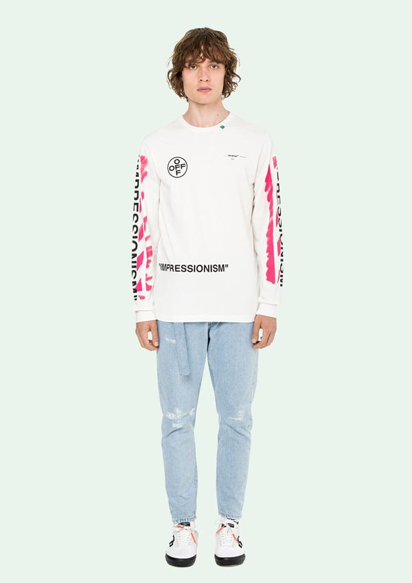 ホワイト オフ ホワイトコピー パーカー 偽物 Off-White 19SS DIAG STENCIL トレーナー_WHITEOMBA025R