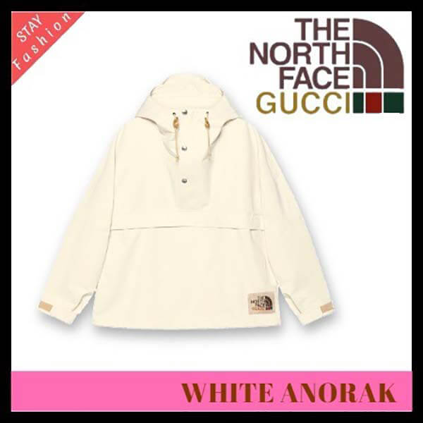 歴史的コラボ入手困難!グッチ×ノースフェイス WHITE ANORAK