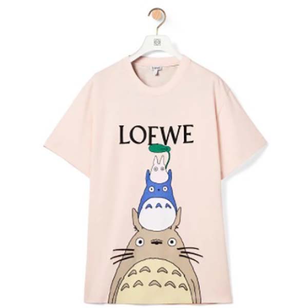 ロエベ トトロ tシャツ コピー ロエベ×となりのコラボ コットンTシャツ【スーパーコピーN級品】 21030514