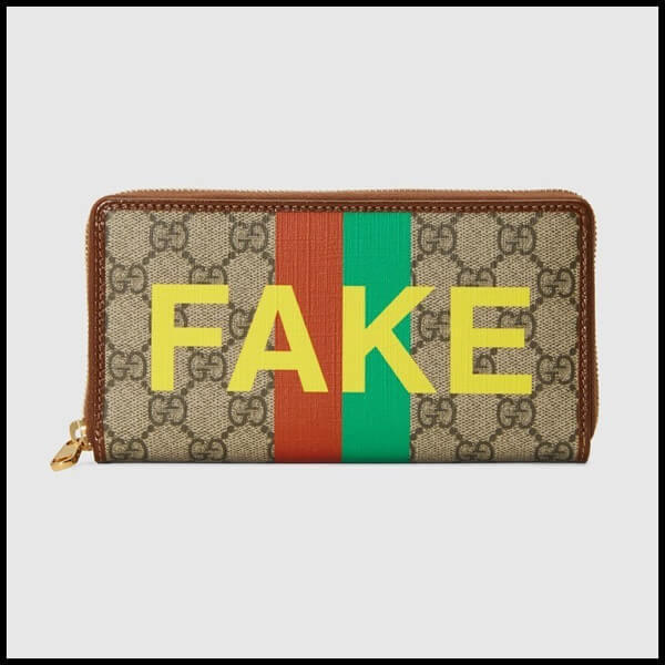 グッチ 財布 偽物 GGスプリーム FAKE/NOT ラウンドジップ 6361692GCAG8280